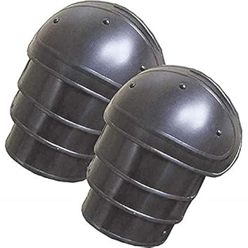 Blackened Adam Spaulders Medieval Armor LARP Cosplay Shoulder Armour