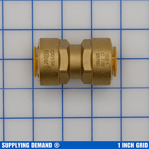 Image of Supplying Demand SB1 7 /8 Inch Quick Connect HVAC Brass Coupler Fitting