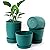 UOUZ Plant Pots Bulk, 6 Pack Plastic Planters with Drainage Holes and Saucers for Indoor Outdoor House Plants and Flowers
