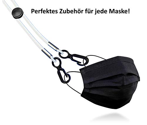 Lannys elastische Maskenkette für Masken, einstellbar, 6er Set