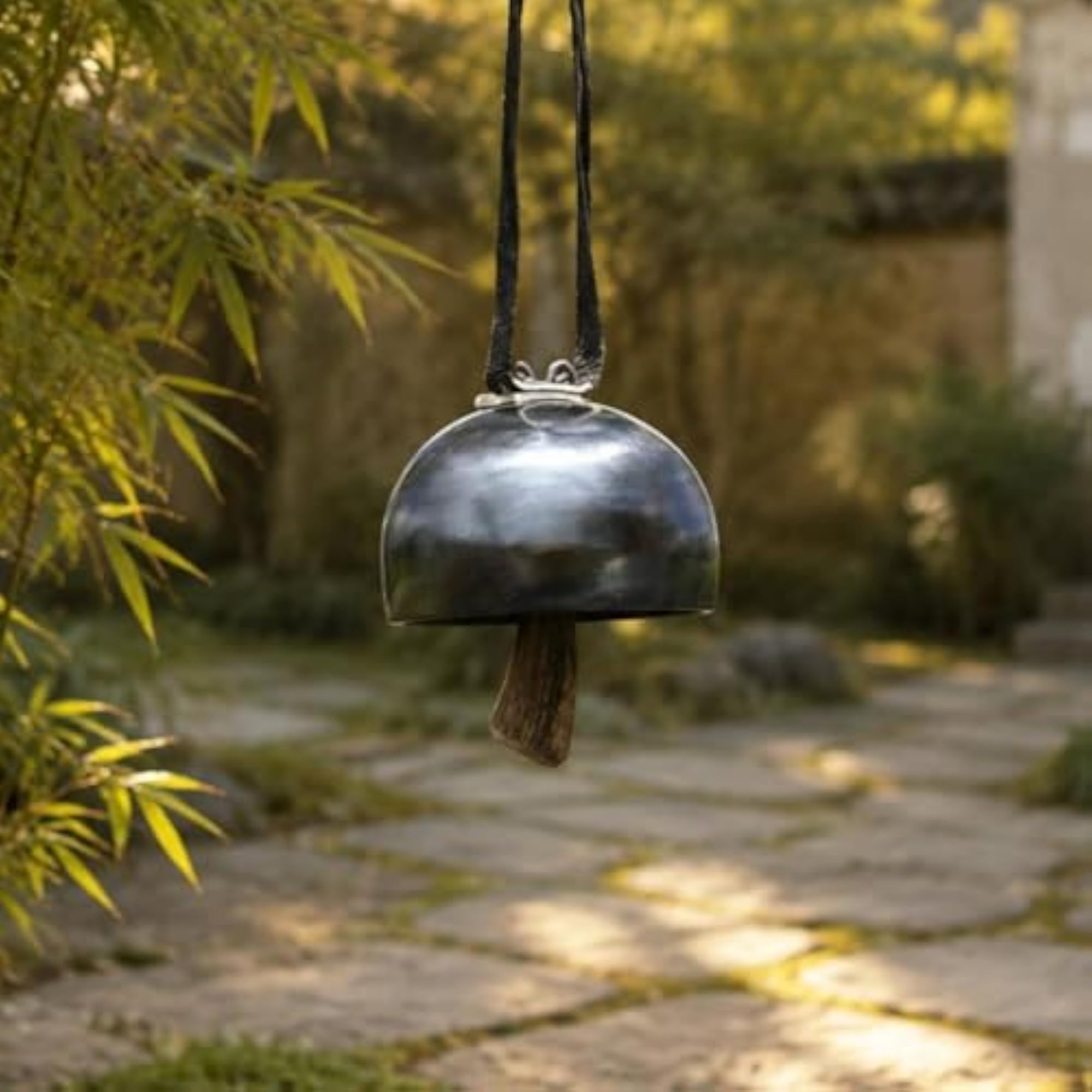 Brass Handmade Dome-Shaped Hanging Bell, Decorative Home Decor