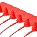 Leadseals(R) 100 Plastic Tamper Seals, Zip Ties for Fire Extinguishers Pull Tite Security Tags Numbered Disposable Self-Locking Tie 250mm Length (Red)