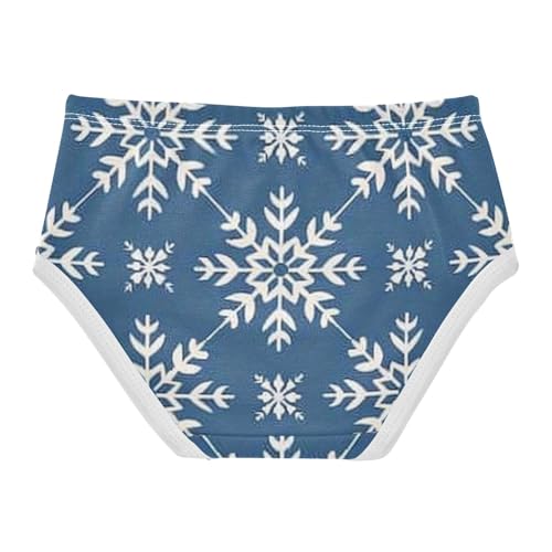 Girls' Moisture-Wicking Panties Toddler Cotton Underwear for Toddler Snowflakes in Sizes 2T,3T, 4T, 5T, 6Y and 8Y2