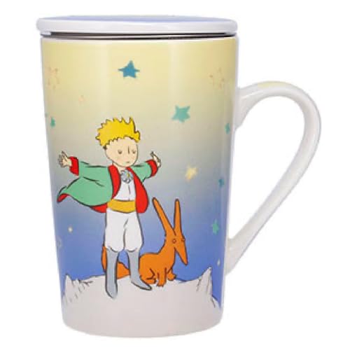 KIUB - Taza de té de porcelana con filtro de Le Principito