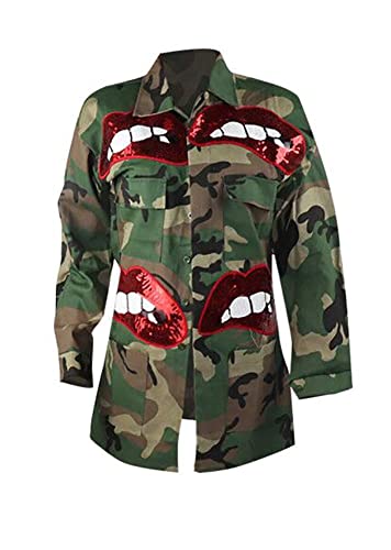 NRTHYE Women Camo Blazer Jacket Lapel Long Sleeve Army Bomber Jacket Coat Classic Pockets Jacket Overcoat3