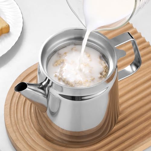 Contenedor de grasa en acero inoxidable con filtro multiusos y gran capacidad para cocina 7