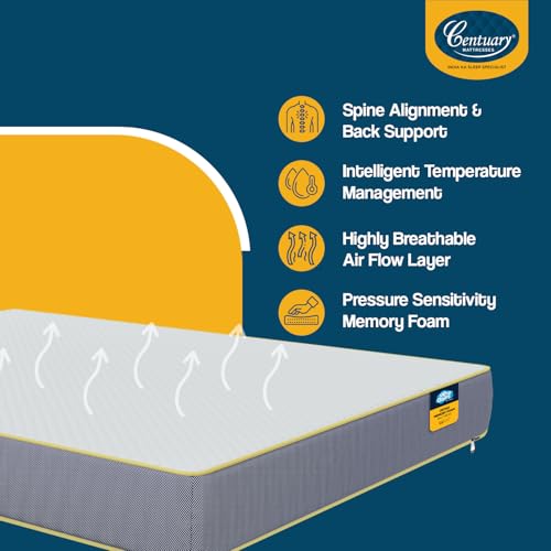 Image of Centuary Mattresses Sleepables Orthopedic Memory Foam 5 Inch Back Support Mattress (72x35x6)