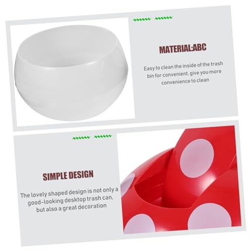 Holibanna Kreativer Tischabfalleimer mit Deckel Lustiger Mülleimer für Büro Zuhause Mini Abfalleimer im Mushroom Design für Schreibtisch und Wohnaccessoire – Bild 8