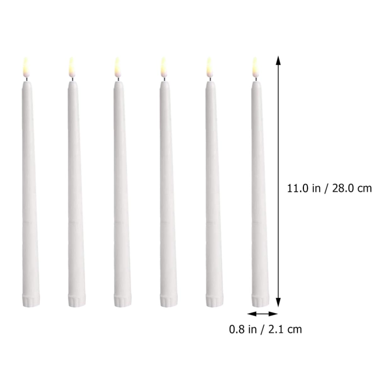 Beaupretty 12 Pezzi Candela LED Decorativa Bianca Fusto in Plastica, Risparmio Energetico e Design Elegante, per Matrimoni e Decorazioni di Halloween