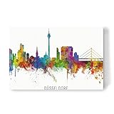  artboxONE Leinwand 30x20 cm Städte/Düsseldorf Düsseldorf Germany Skyline txt von Michael Tompsett