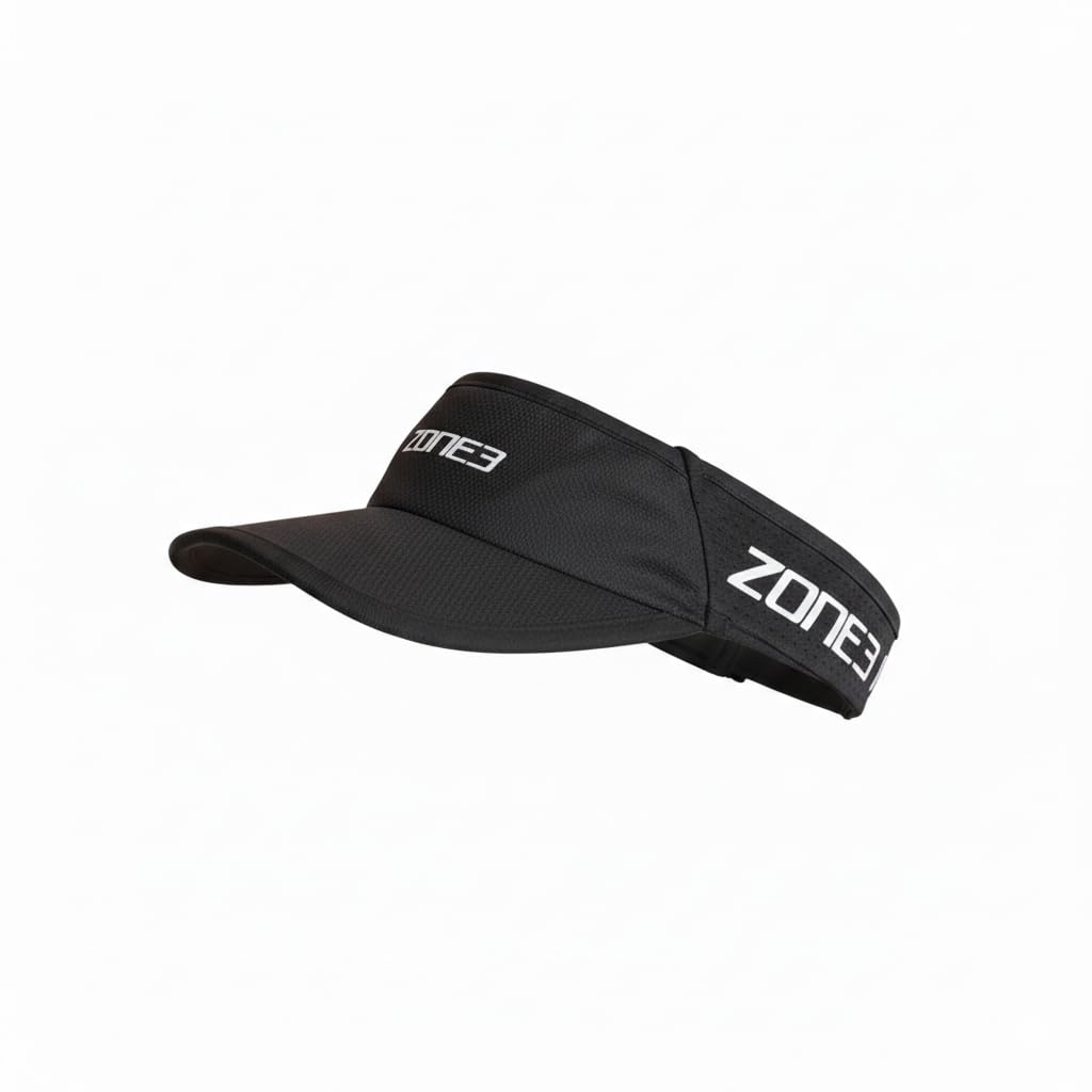 ZONE3 Lightweight Race Visor– Breathable Running Hat for Men & Women – Ideal for Runs, Training, Racing, Triathlon Black