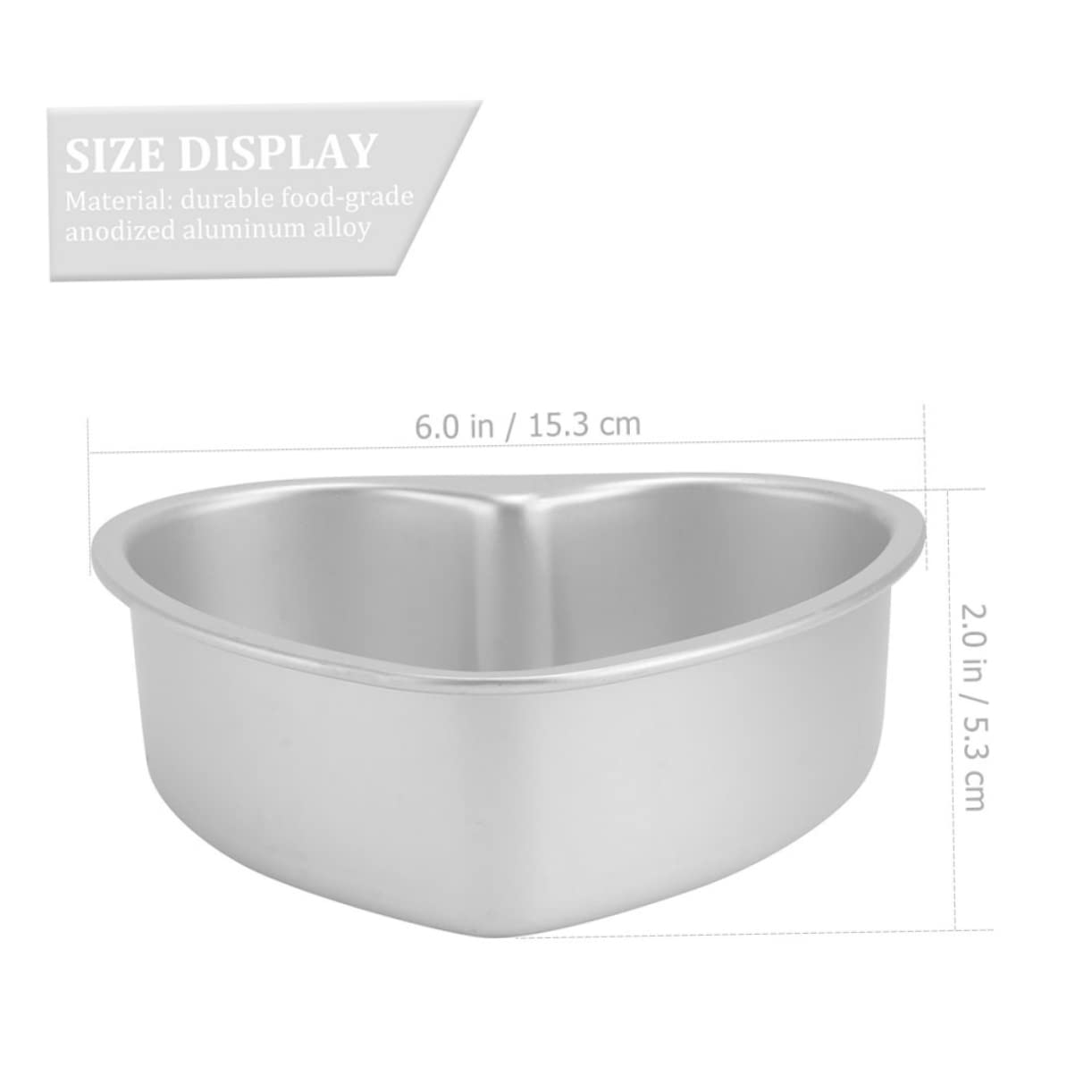 HEMOTON Lot De 3 Moules À Gâteaux En Forme De Cœur Moule À Gâteau En Forme De Cœur Moule À Fond Amovible Pour Fête De Famille 2 Pièces X 3