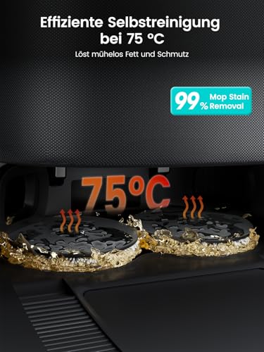 Lefant Saugroboter mit Wischfunktion 75°C Heißwasser-Moppwäsche 23000Pa – Ansicht 4