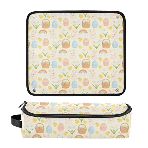 Estuche de viaje 2 en 1 para rizador con almohadilla resistente al calor impermeable para planchas, rizadores, y estilizador de cabello para mujeres miniatura 3