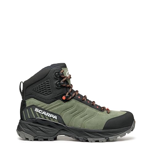SCARPA Women's Rush TRK GTX Waterproof Gore-Tex Lightweight Hiking Boots - Birch/Flamingo - 8 Women/7 Men