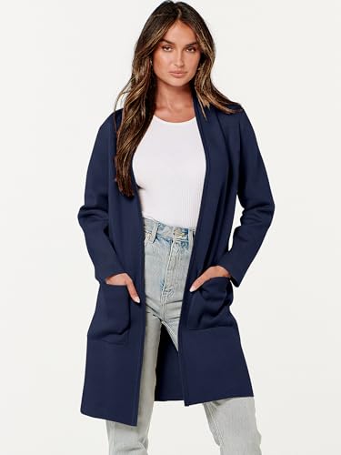 Image of ANRABESS Cardigan Sweater for Women Casual 2026 Fall Fashion Coat Long Sleeve Open Front Knit Coatigan Outwear
