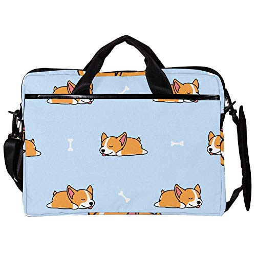Maletín bandolera para portátil de 14 a 15.4 pulgadas con diseño de Corgi