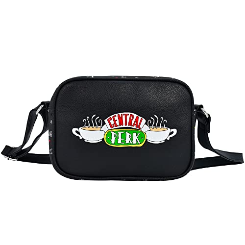 Danielle Nicole DANI Friends Central Perk Logo Crossbody Bag, Purse for Women, Black