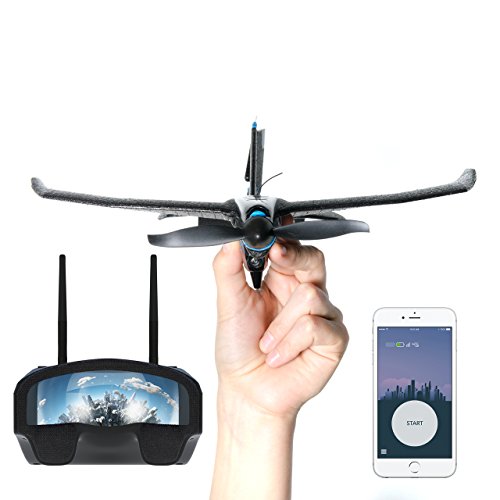 Preisvergleich Produktbild TobyRich SmartPlane Pro FPV+: Smartphone App gesteuertes VR Stuntflugzeug - ferngesteuerte Virtual Reality Drohne für iOS und Android; inklusive Aufnahmefunktion und 2GB SD-Karte