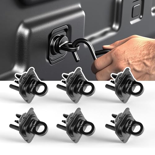 RVgolf 6PCS Tie Down Anchors fit for 2014-2025 2026 Chevy Silverado＆GMC Sierra 1500 2500 3500, 2015-2024 Colorado＆Canyon Truck Bed Tie Downs for Car Replacement #23146899 Automotive Accessories