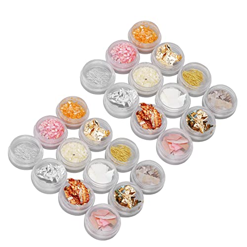 Flocos de Ouro para Unhas, Folha de Ouro para Unhas Flocos de Folha de Unhas 2 Caixas Folha de Unhas