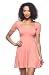 2LUV Women's Short Sleeve Mix Print Fit & Flare Skater Dress