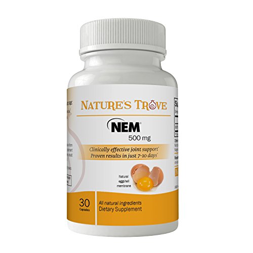 Natural Eggshell Membrane (NEM) 500mg Joint Support by Nature's Trove - 30 Vegetarian Capsules