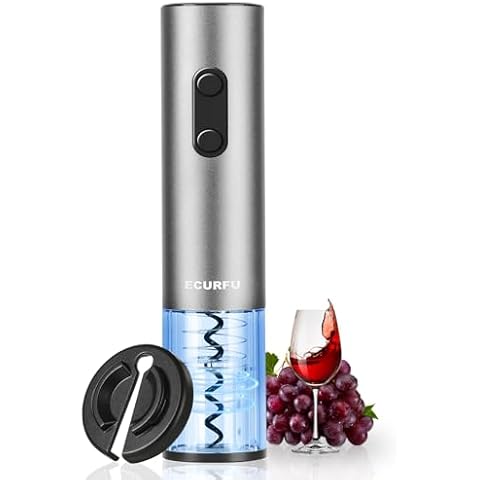 Electric Wine Opener, Battery Operated Wine Bottle Opener with Foil Cutter, One-click Button Corkscrew Remover for Home Kitchen Party Wedding Cover