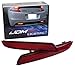 iJDMTOY Red Lens LED Bumper Reflector Lights for Honda CR-Z CR-V Insight Acura TSX Wagon