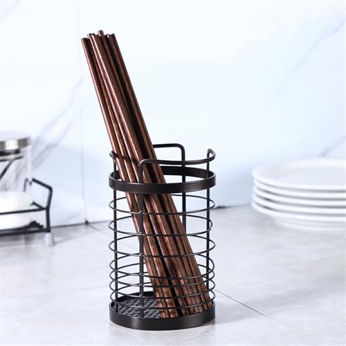 Support égouttoir à baguettes – Porte-ustensiles de cuisine rond simple pour le rangement de la maison
