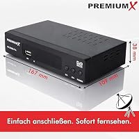 PremiumX Satelliten-Receiver HD 520SE FTA Digital SAT TV Receiver DVB-S2 FullHD HDMI SCART 2X USB Multimedia-Player, Astra Hotbird vorprogrammiert – Ansicht 4