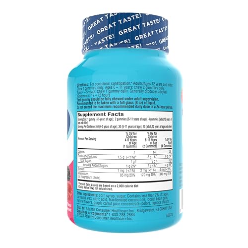 Image of Colace Stool Softener Gummies, Constipation Relief, Berry, 60 Ct, Pack of 2