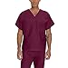 Landau Essentials Unisex Relaxed Fit 1-Pocket V-Neck Scrub Top 7502 Wine