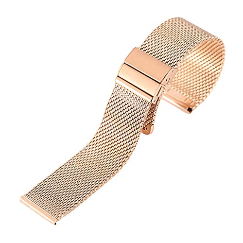 Bracelet de montre de rechange pour le quotidien, maille acier 22mm et boucle dépliante