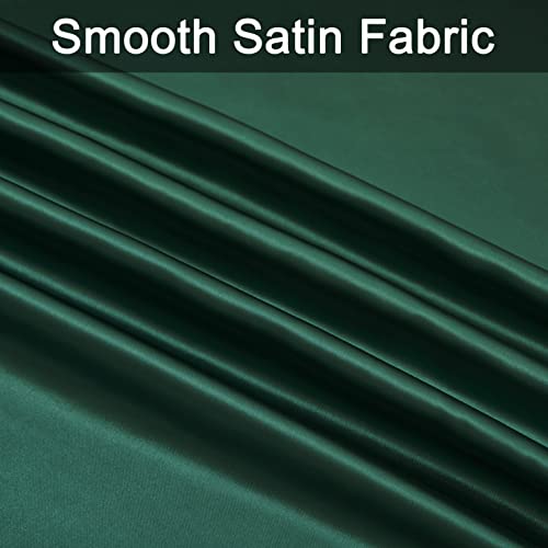Homiest 90"X90" Duvet Cover For Weighted Blanket, Dark Green Satin Weighted Blanket Cover With 8 Ties, Silky & Removable Zippered Duvet Cover Heavy Blanket Duvet Cover For Adults #TOP4