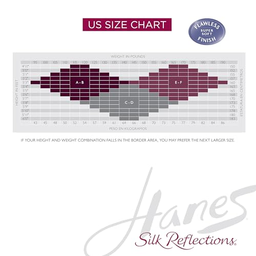 Image of Hanes Women's Silk Reflections Pantyhose Silky Sheer- Control Top- Reinforced Toe
