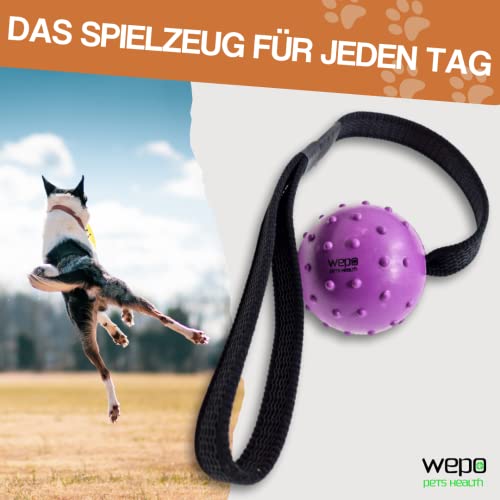 Balle à lancer pour chien WEPO en caoutchouc de 7 cm