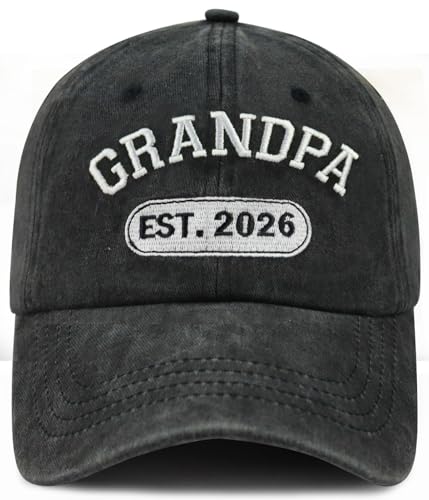 New Grandpa Gifts for Men Funny Grandpa Est 2026 Hat Worlds Best Grandfather Baseball Cap Christmas Fathers Day Birthday Gifts for Grandpa Dad