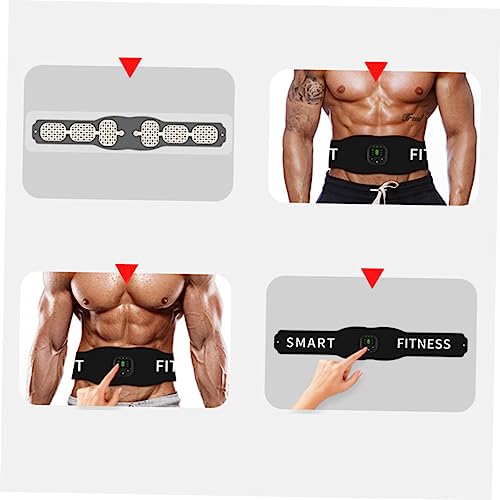 Cinturón de ejercicio abdominal con soporte de PU para reducción corporal en casa y carga USB 3