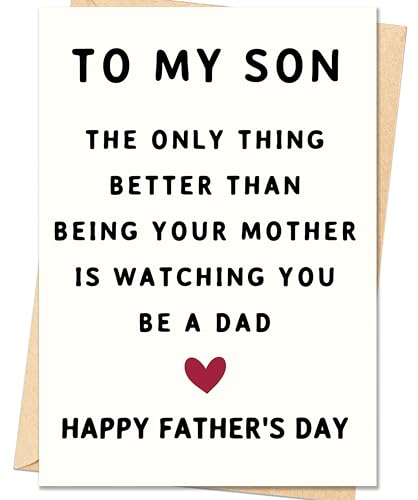 Smithtuy Fathers Day Card Gifts for Son Fathers Day Cards Gifts Decorations for Son from Mom