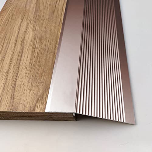 Bande de transition de sol en aluminium or 10 cm pour seuil de moquette et carrelage 1,2 m