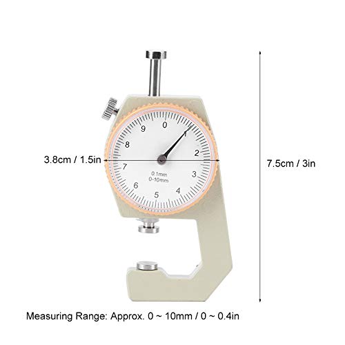 Calibrador de Grosor, Calibrador de Aleación de Aluminio, Medidor de Grosor Preciso para Joyería y Cuero, Cabeza Plana miniatura 2