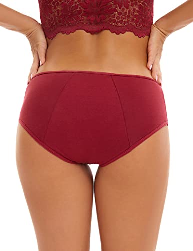 Kiench Teen Girls Period Panties Juniors Leak Proof Underwear Hipster 4-Pack4