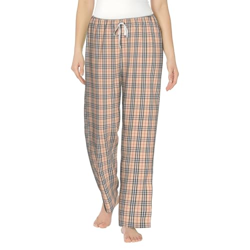 Wnxtrua Pajama Pants For Women Printed Pajama Bottoms Drawstring Lounge Medium Scottish Cage Tartan