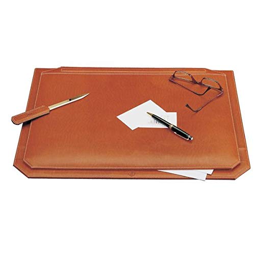 Preisvergleich Produktbild Schreibtischauflage Leder Cognac