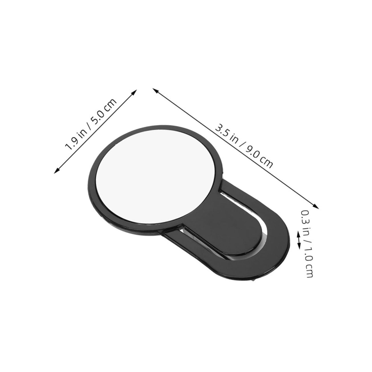 MUCKLILY Compact Clip-on Mirror for Pc Rear View Mirrors for Laptops Office Desk Safety Mirr