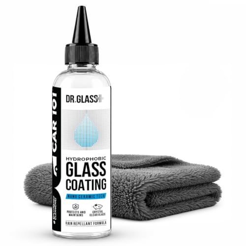 Image of CAR101 Dr Glass Hydrophobic Glass Coating | Water Repellent for Car Windshield & Windows | Provides Crystal Clear Visibility | Long Lasting Effect | Improves Vision in Heavy Rain | Ideal for Monsoon