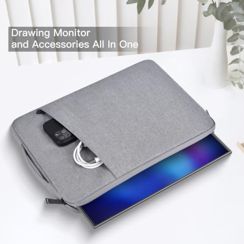Image of 18.5 inch Portable Monitor Case Compatible with 18.5 Inch Most Large Portable Monitor Protective Sleeve Storage Bag, Light Grey(NOT FIT 18 INCH Laptop)