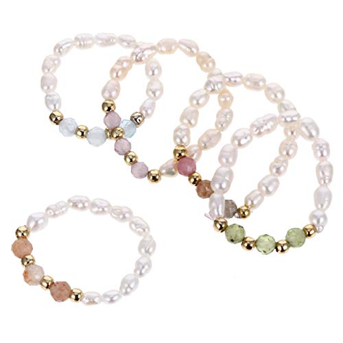 FRCOLOR 3 Pcs Bague Perlée Perle Anneaux Perle s Bijoux Filles Bijoux Femme Tendance Fait Main Bagues La e e Mode e Femme e Doigt
