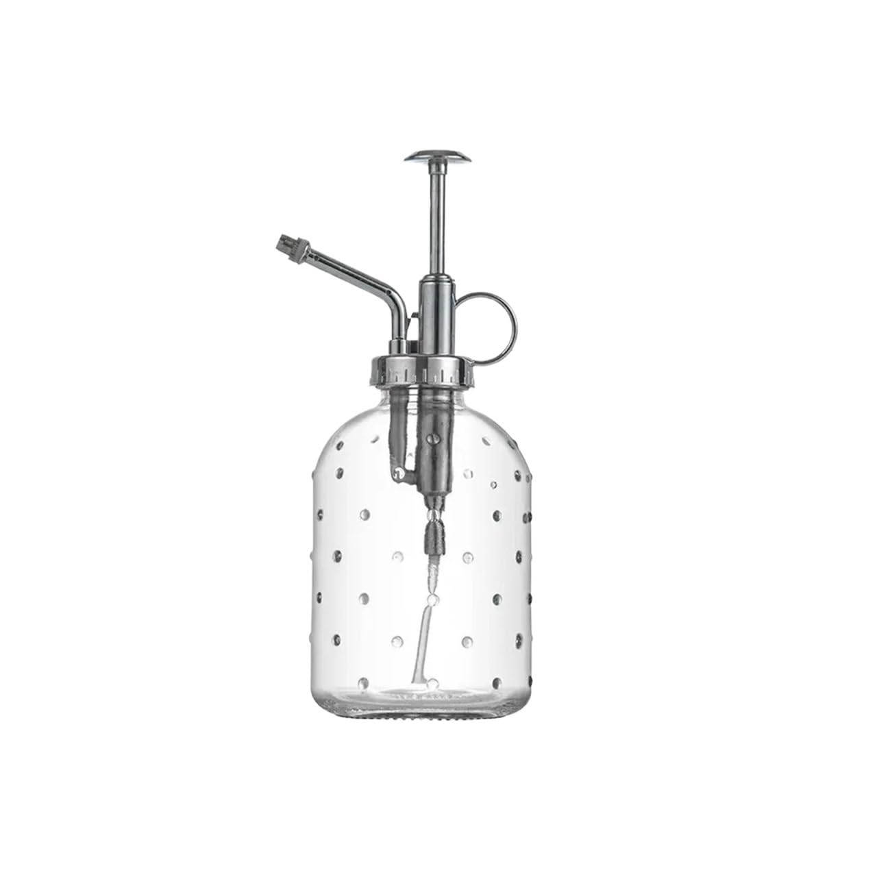 350ml Plant Flower Glass Garden Watering Spray Bottle Push-type Can Retro Atomization Nozzle For Plant